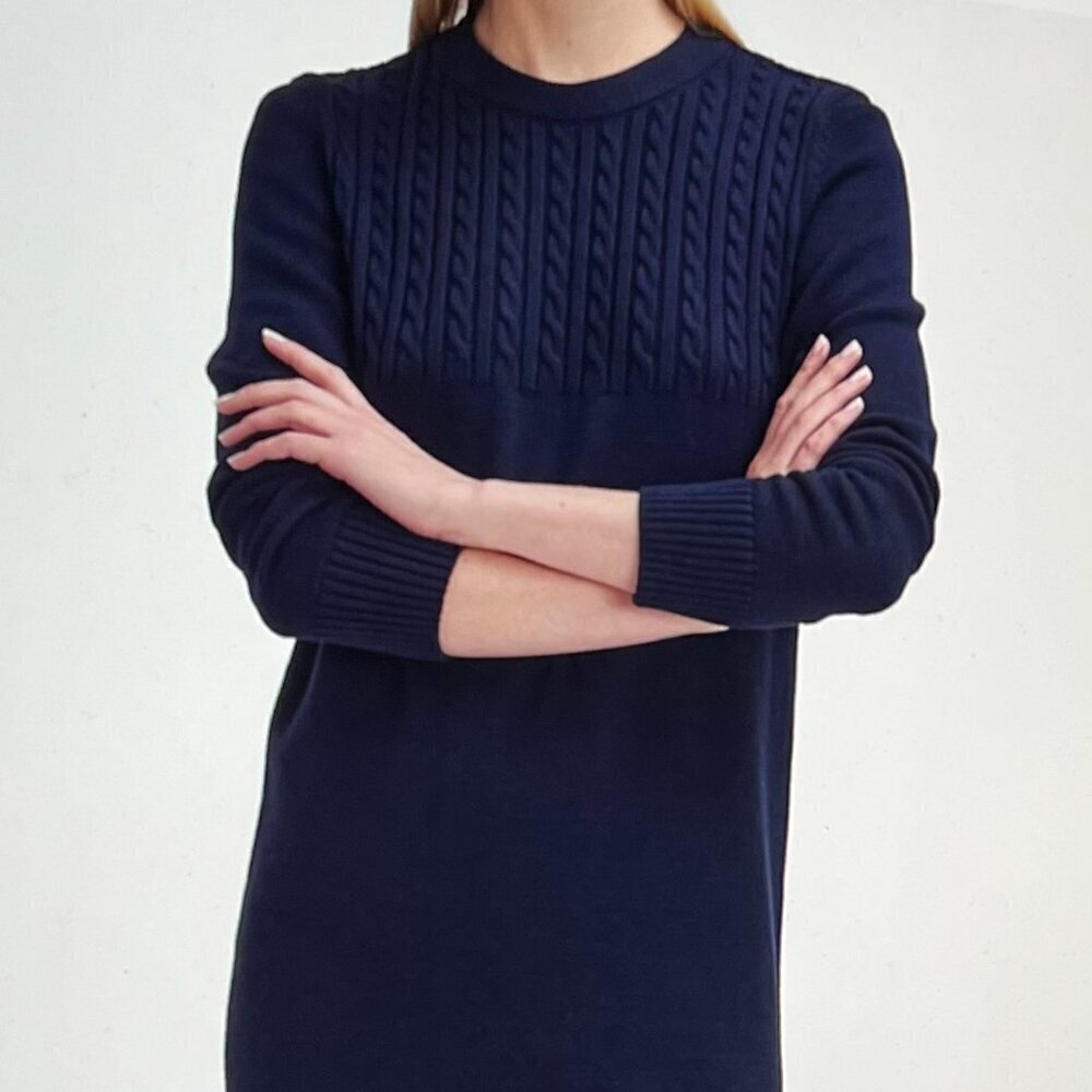 Barbour Guernsey Sweater Dress in Black Size 12